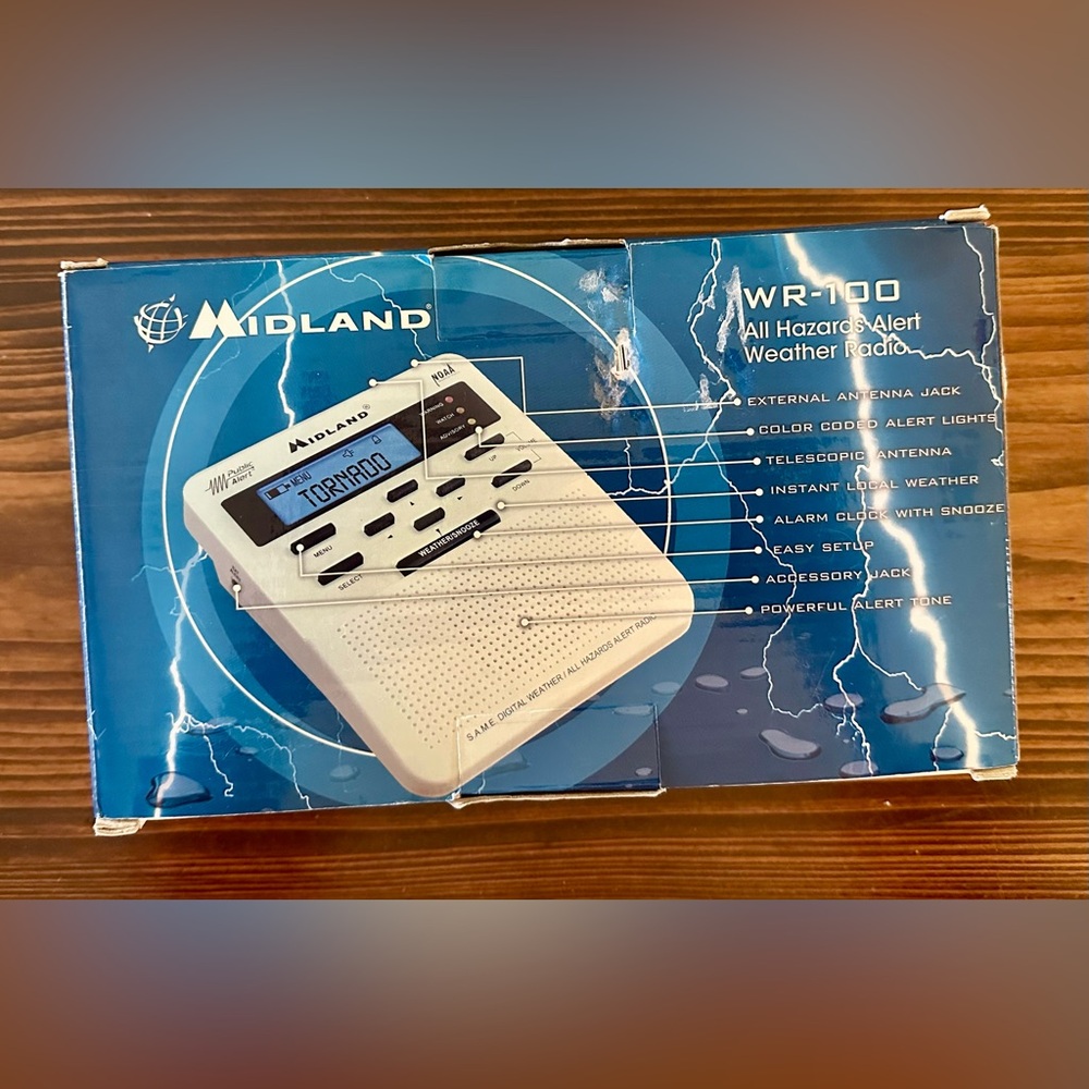 Midland WR-100 All Hazards Alert
Weather Radio NOAA Storm
Warning New In Box